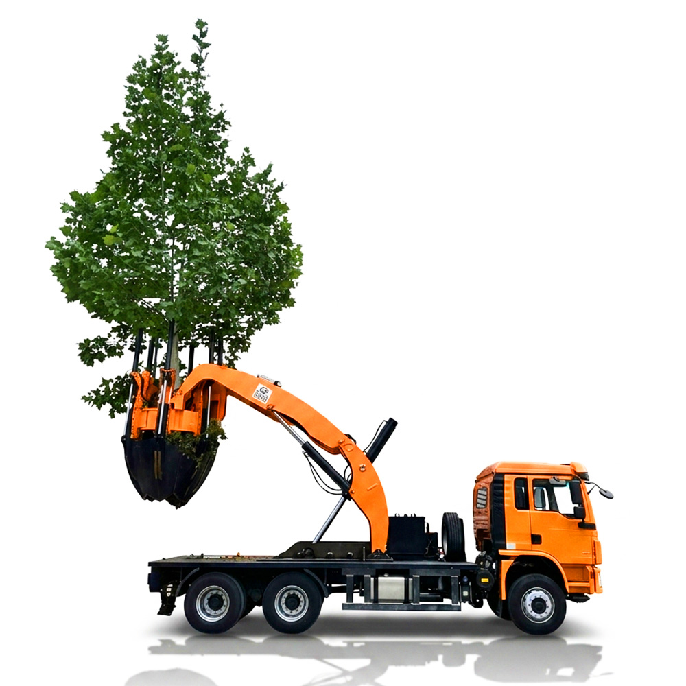 Pala de árbol montada en camión