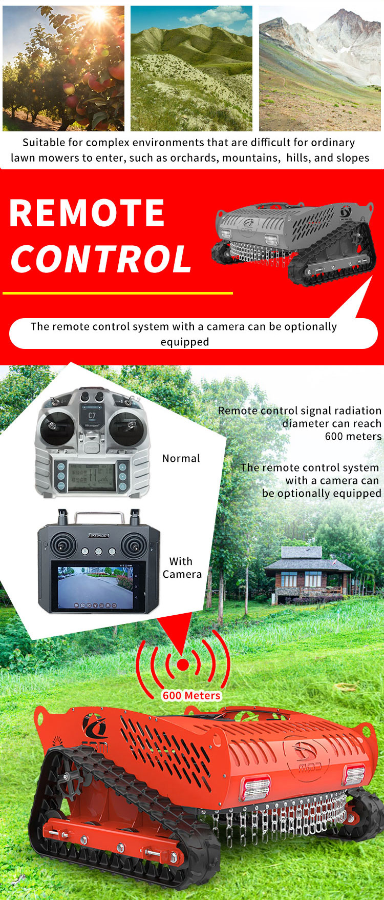 Cortador de grama com controle remoto 9.5HP55CM